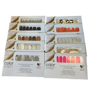 Color Street 100% Real Nail Polish Strips Lot of 10 Packs New Sealed Assorted
